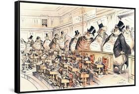 The Bosses of the Senate from the American Magazine 'Puck', January 23rd 1889-Joseph Keppler-Framed Stretched Canvas