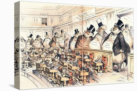 The Bosses of the Senate from the American Magazine 'Puck', January 23rd 1889-Joseph Keppler-Stretched Canvas