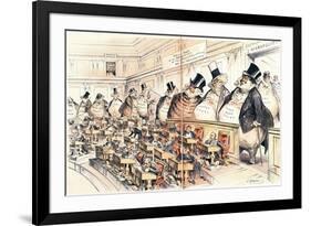 The Bosses of the Senate from the American Magazine 'Puck', January 23rd 1889-Joseph Keppler-Framed Giclee Print