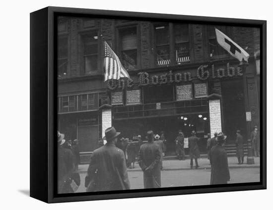 The Boston Globe Building-Walter Sanders-Framed Stretched Canvas