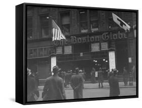 The Boston Globe Building-Walter Sanders-Framed Stretched Canvas