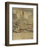 The Boston Massacre Engraving-Paul Revere-Framed Giclee Print