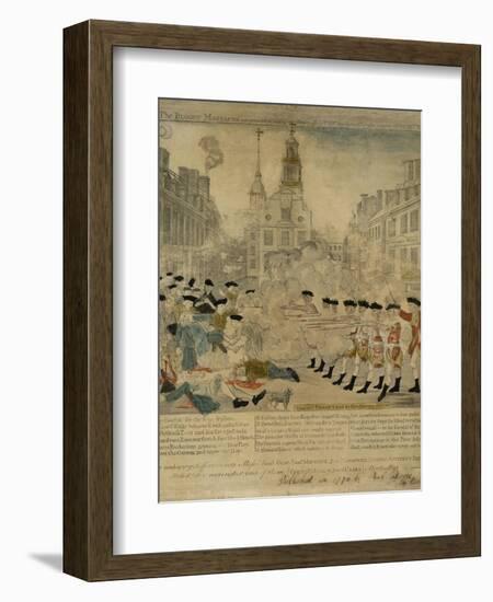 The Boston Massacre Engraving-Paul Revere-Framed Giclee Print