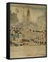 The Boston Massacre Engraving-Paul Revere-Framed Stretched Canvas
