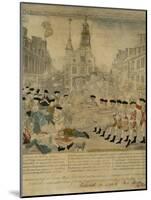The Boston Massacre Engraving-Paul Revere-Mounted Giclee Print