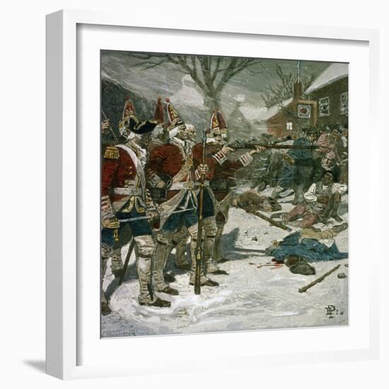 The Boston Massacre-Howard Pyle-Framed Giclee Print