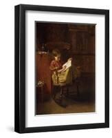 The Boston Rocker-Eastman Johnson-Framed Giclee Print