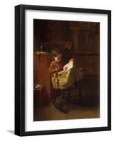 The Boston Rocker-Eastman Johnson-Framed Giclee Print