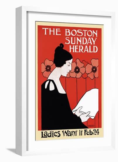 The Boston Sunday Herald, Ladies Want It Feb 24-Ethel Reed-Framed Art Print