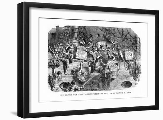 The Boston Tea Party,16 December 1773-null-Framed Giclee Print