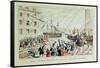 The Boston Tea Party, 1846-Currier & Ives-Framed Stretched Canvas