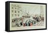 The Boston Tea Party, 1846-Currier & Ives-Framed Stretched Canvas
