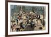 The Boston Tea Party, 6th of December 1773-French School-Framed Giclee Print
