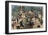 The Boston Tea Party, 6th of December 1773-French School-Framed Giclee Print