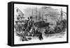 The Boston Tea Party, December 16,1773-null-Framed Stretched Canvas