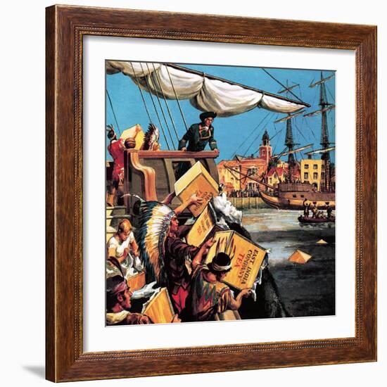 The Boston Tea Party-null-Framed Giclee Print