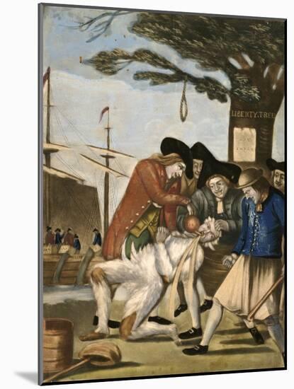 The Bostonian's Paying the Excise Man or Tarring and Feathering (Fowble 93), 1774-Philip Dawe-Mounted Giclee Print