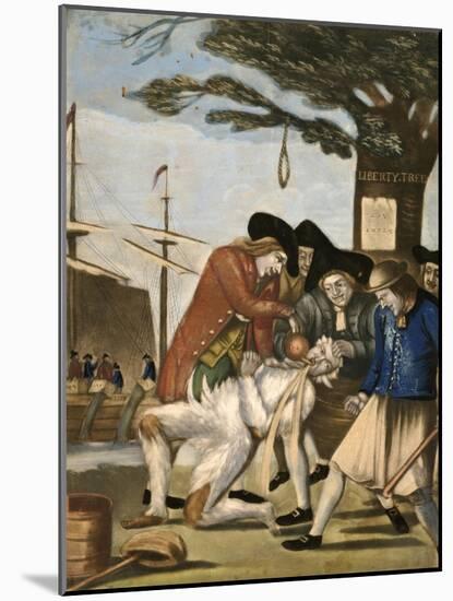 The Bostonian's Paying the Excise Man or Tarring and Feathering (Fowble 93), 1774-Philip Dawe-Mounted Giclee Print