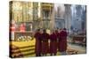 The Botafumeiro - an Incense Burner During Service in Cathedral, Santiago De Compestela, Galicia-Peter Adams-Stretched Canvas