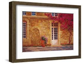 The Bougainvillea Covered House-Liliane Fournier-Framed Art Print