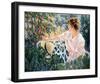 The Bougainvillea Lady-Nicole Gélinas-Framed Art Print