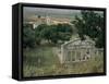 The Boulenterion with Church of Shenmri in Background, Apollonia, Albania-David Poole-Framed Stretched Canvas