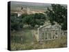 The Boulenterion with Church of Shenmri in Background, Apollonia, Albania-David Poole-Stretched Canvas