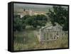 The Boulenterion with Church of Shenmri in Background, Apollonia, Albania-David Poole-Framed Stretched Canvas