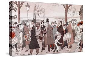 The Boulevard, 1913-Leopoldo Metlicovitz-Stretched Canvas
