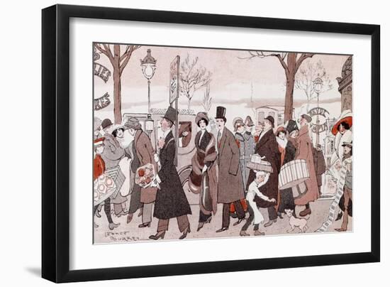 The Boulevard, 1913-Leopoldo Metlicovitz-Framed Giclee Print