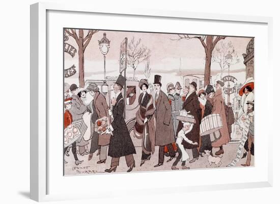 The Boulevard, 1913-Leopoldo Metlicovitz-Framed Giclee Print