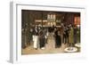 The Boulevard at Night, in Front of the Variety Theatre, circa 1883-Jean Béraud-Framed Giclee Print