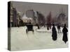 The Boulevard De Clichy under Snow-Norbert Goeneutte-Stretched Canvas
