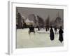 The Boulevard De Clichy under Snow-Norbert Goeneutte-Framed Giclee Print