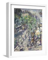 The Boulevard De Sébastopol in Paris, 1923-Konstantin Alexeyevich Korovin-Framed Giclee Print