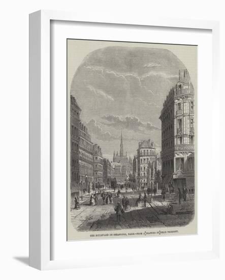 The Boulevard De Sebastopol, Paris-Felix Thorigny-Framed Giclee Print