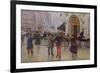 The Boulevard des Capucines and the Vaudeville Theatre, 1889-Jean Béraud-Framed Giclee Print