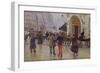 The Boulevard des Capucines and the Vaudeville Theatre, 1889-Jean Béraud-Framed Giclee Print