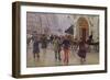 The Boulevard des Capucines and the Vaudeville Theatre, 1889-Jean Béraud-Framed Premium Giclee Print