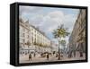 The Boulevard Des Italiens, C.1840-Felix Benoist-Framed Stretched Canvas