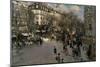 The Boulevard des Italiens, circa 1900-Jean Francois Raffaelli-Mounted Giclee Print