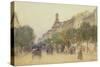 The Boulevard Des Italiens, Paris, 1887-J. Little-Stretched Canvas