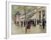 The Boulevard Montmartre and the Variety Theatre, circa 1886-Jean Béraud-Framed Giclee Print