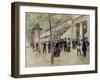 The Boulevard Montmartre and the Variety Theatre, circa 1886-Jean Béraud-Framed Giclee Print