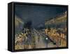The Boulevard Montmartre at Night, 1897-Camille Pissarro-Framed Stretched Canvas