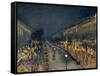 The Boulevard Montmartre at Night, 1897-Camille Pissarro-Framed Stretched Canvas