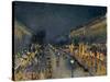 The Boulevard Montmartre at Night, 1897-Camille Pissarro-Stretched Canvas