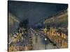 The Boulevard Montmartre at Night, 1897-Camille Pissarro-Stretched Canvas