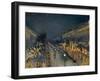 The Boulevard Montmartre at Night, 1897-Camille Pissarro-Framed Premium Giclee Print