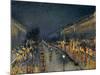 The Boulevard Montmartre at Night, 1897-Camille Pissarro-Mounted Giclee Print